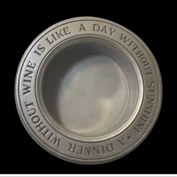 Wilton Pewter Tray and Wine Bottle Holder (Set 2) - Picture 4 of 5